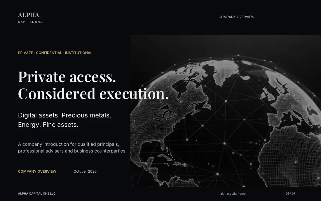 Cover of Alpha Capital One Company Overview